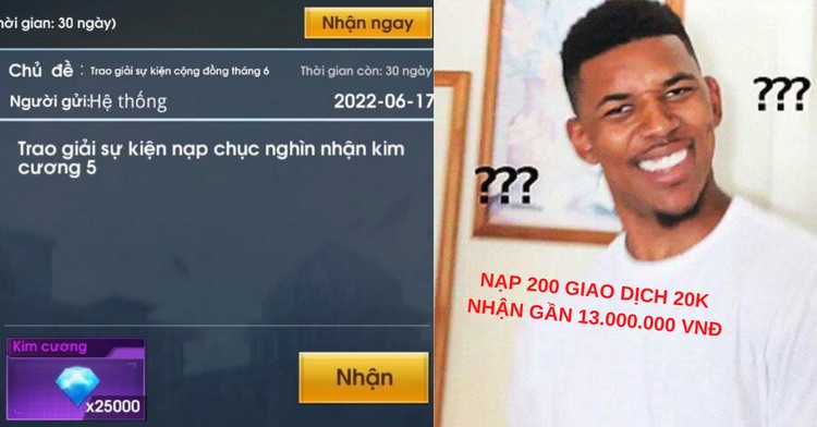 Nạp to tay 200 giao dịch 20.000 VNĐ, game thủ Phục Kích quyết tâm ẵm trọn chục triệu đồng tiền thưởng của NPH VTC Game