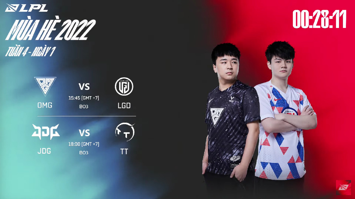 Trực tiếp LPL Mùa Hè 2022 ngày 27/06: OMG vs. LGD, JDG vs. TT