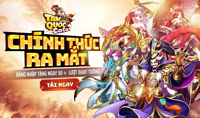 Tặng 999 giftcode Tam Quốc Ca Ca nhân dịp ra mắt