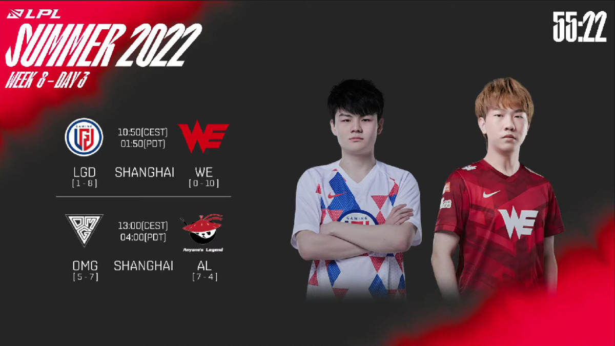 Trực tiếp LPL Mùa Hè 2022 ngày 27/07: LGD vs. WE, OMG vs. AL