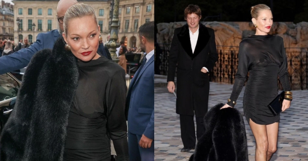 Kate Moss gặp sự cố với váy xuyên thấu