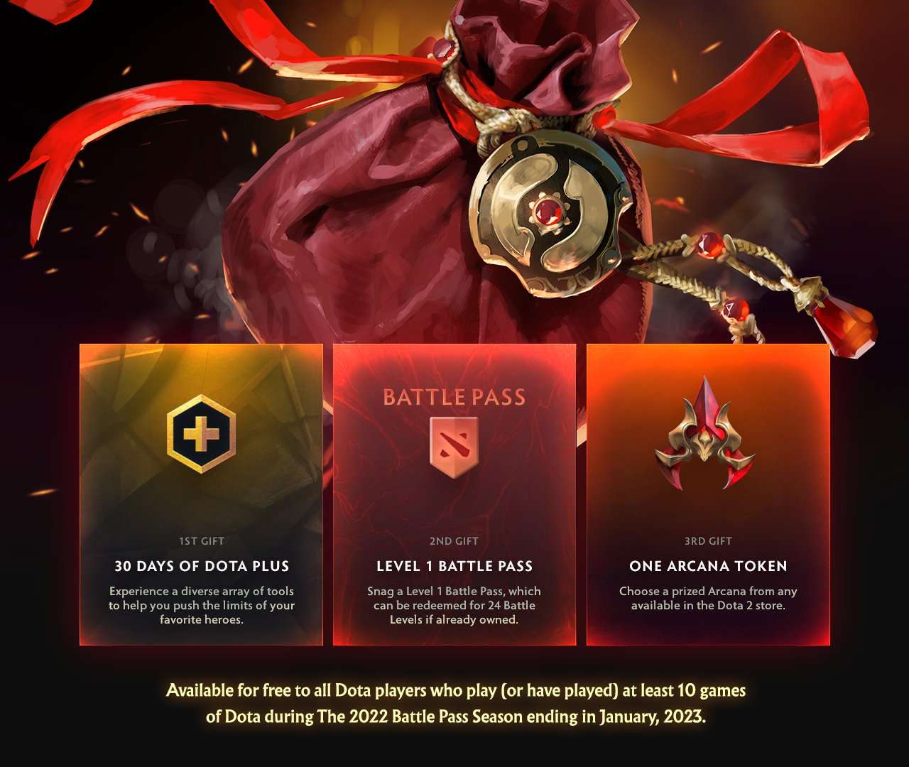 Hướng dẫn nhận gói quà trị giá 60 USD trong Dota 2 từ The International 2022 Swag Bag