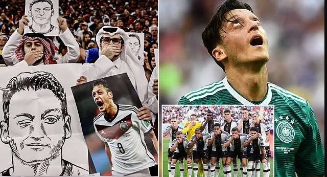 CĐV Qatar giơ ảnh Ozil, đáp trả hành động bịt miệng của đội Đức