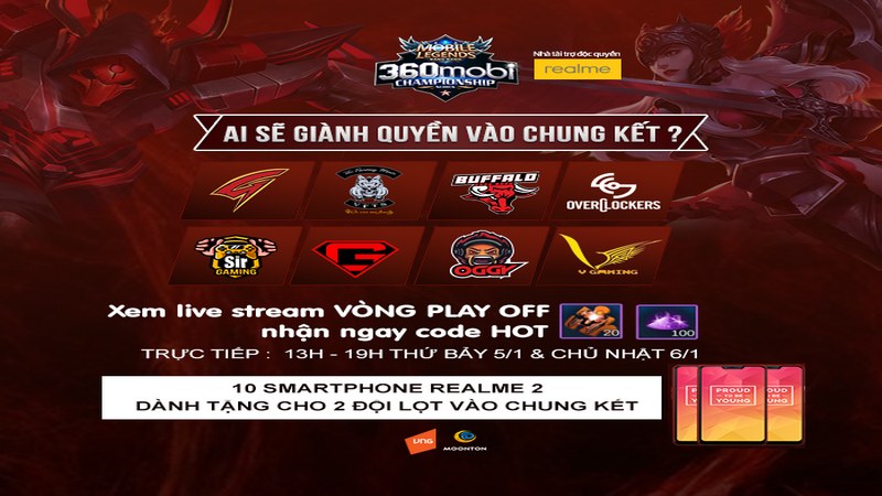 Hứa hẹn đầy gay cấn tại vòng Play-off giải Mobile Legends Bang Bang VNG