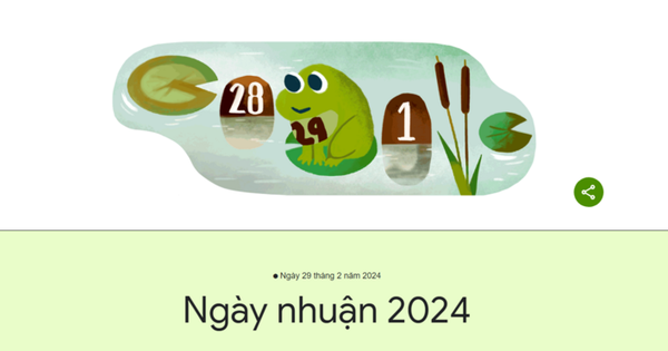 Google Doodle đón năm nhuận, ngày 29⁄2⁄2024 với chú ếch dễ thương