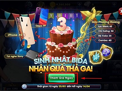 Châm bóng nổ quà, nhận code miễn phí cùng Bida Zingplay