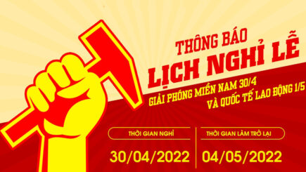 Cách tạo mẫu thông báo nghỉ lễ 30/4 online