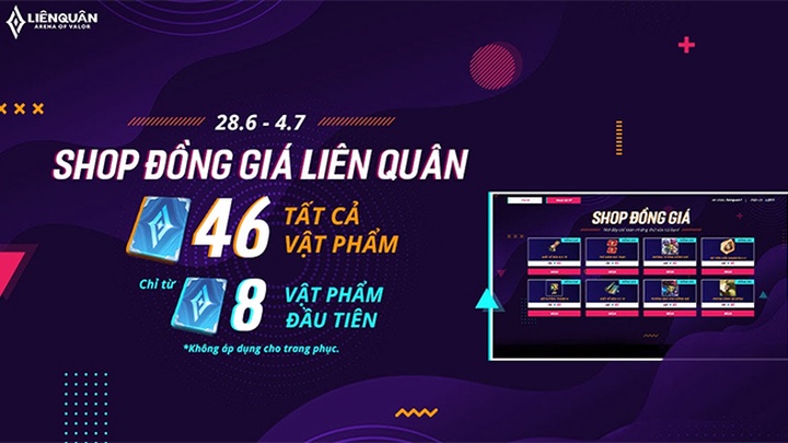 Shop đồng giá Liên Quân tháng 6/2020: Nhận skin SS với giá shock