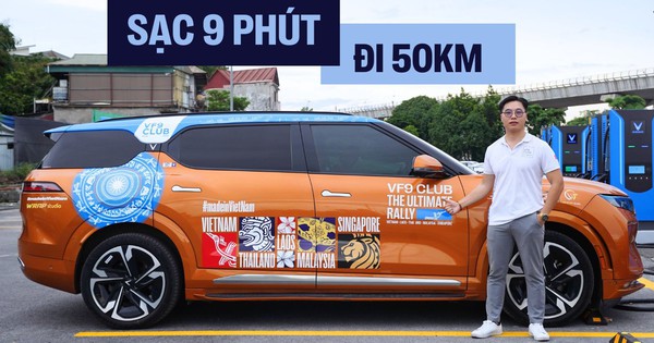 Chủ xe VinFast VF 9 trải nghiệm trạm sạc siêu nhanh lớn nhất Hà Nội: ‘9 phút đi được 50km, vị trí thuận lợi, toàn trụ công suất lớn’