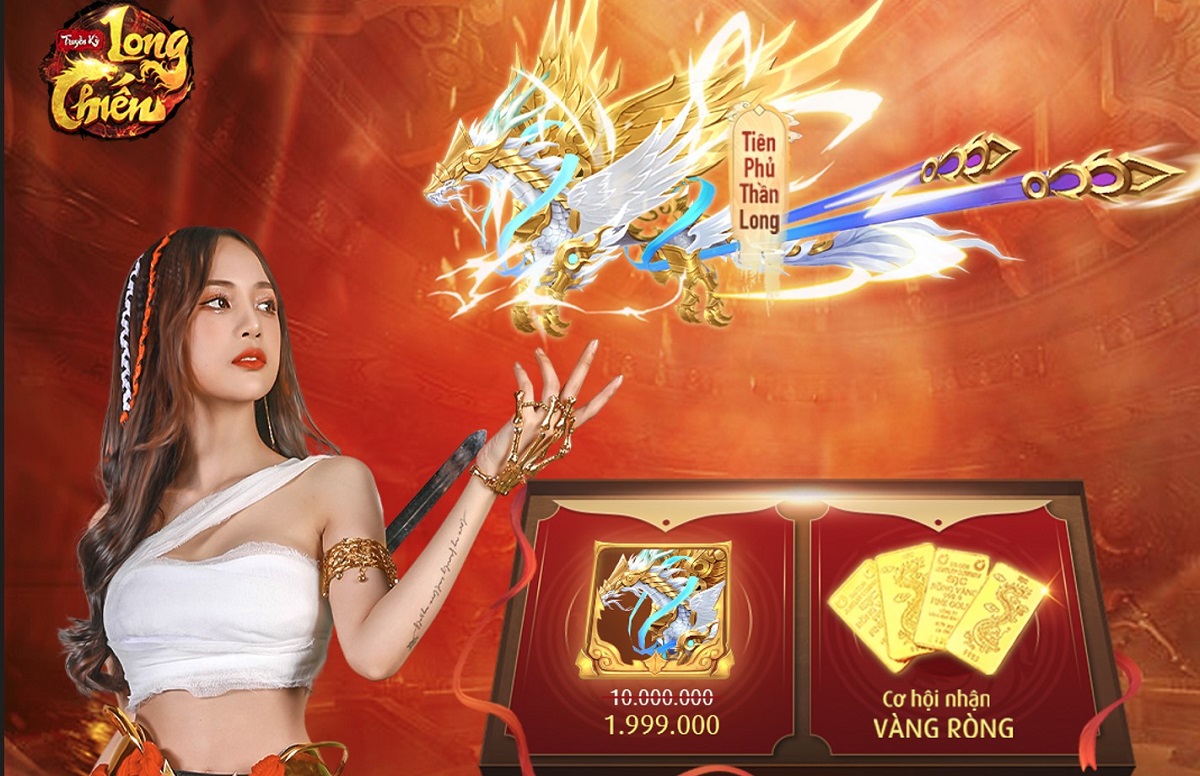 Chất như Long Chiến Truyền Kỳ: Mở bán tọa kỵ đỉnh nhất game, sale đến 80%, chơi lớn tặng kèm “Vàng SJC 9999”