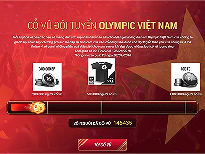 Cổ vũ đội tuyển Việt Nam, nhận ngay 100 FC với nhiều quà tặng khác giá trị cùng FIFA ONLINE 4