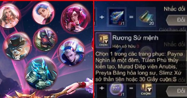 Liên Quân Mobile: Garena tặng khuyến mãi Rương sứ mệnh, game thủ phẫn nộ khi không thấy skin Dạ hội