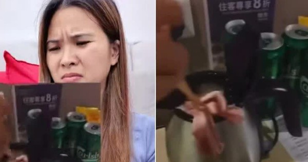Mạng xã hội bức xúc trước clip khách lưu trú dùng ấm đun nước trong khách sạn nấu lẩu