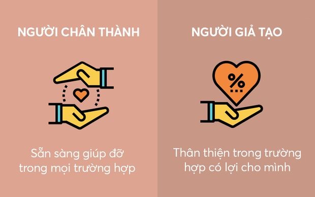 8 điểm khác biệt giúp phân biệt người chân thành và người giả tạo