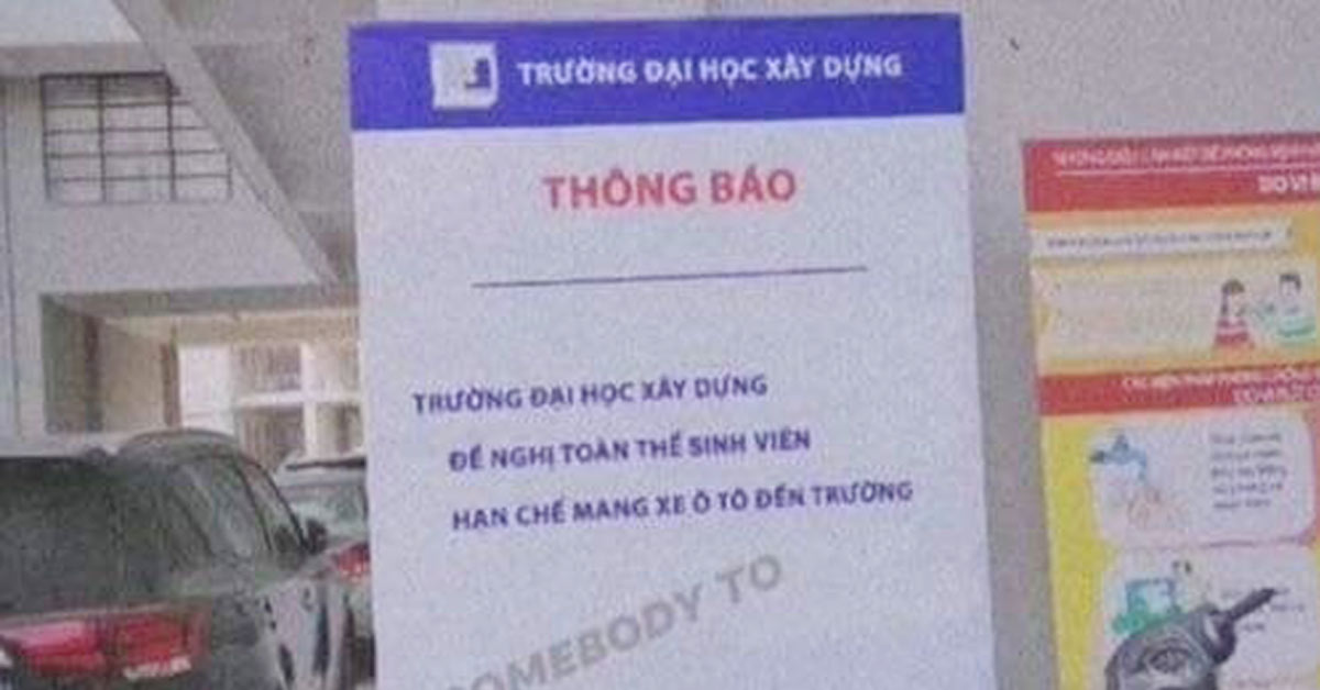 Thực hư chuyện trường ĐH Xây dựng hạn chế SV lái ô tô đến trường