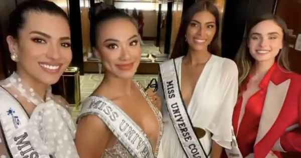 Kim Duyên ngày đầu nhập cuộc Miss Universe: Lên đồ hở bạo khoe vòng 1 khủng, tay cầm túi 100 triệu 