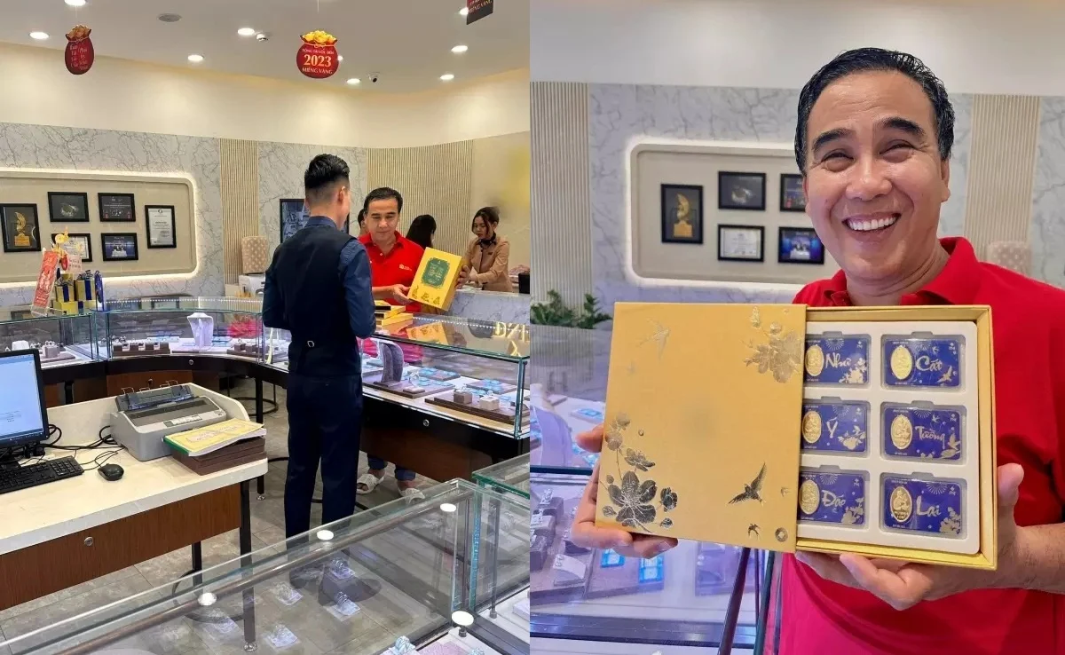Quyền Linh gây choáng khi đi dép tông mua cả hộp vàng ngày vía Thần Tài