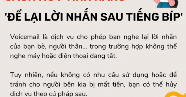 Cách hủy tính năng ‘để lại lời nhắn sau tiếng bíp’