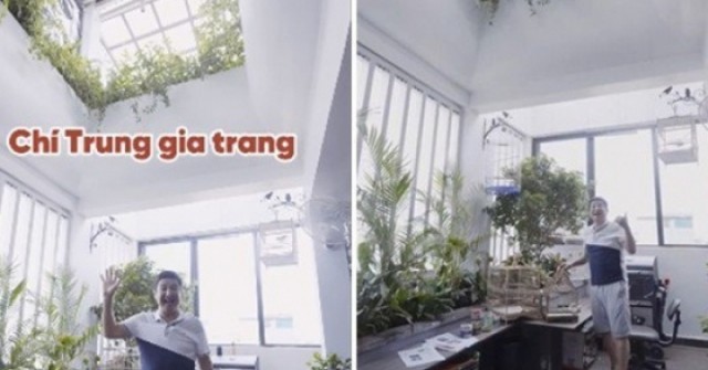 Gia trang ngập tràn cây xanh và chim cảnh của nghệ sĩ Chí Trung