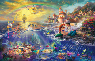 Đắm chìm trong thế giới thần tiên của phim hoạt hình Disney qua lăng kính của họa sĩ Thomas Kinkade