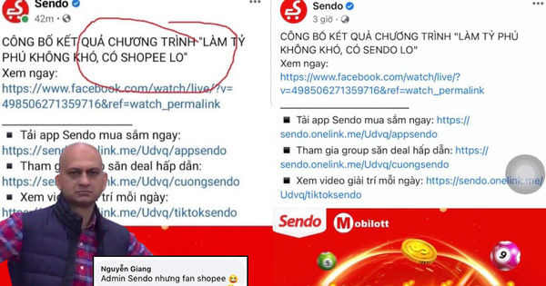 Fanpage Sendo đăng quảng cáo Shopee, cộng đồng được phen 