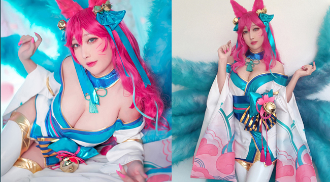 LMHT: Cosplay Ahri Chiêu Hồn Thiên Hồ đầy ngọt ngào quyến rũ