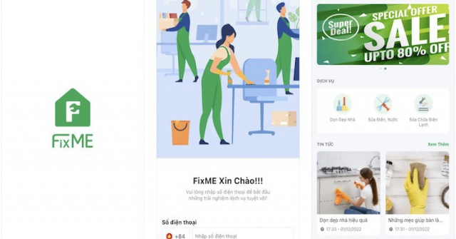 Ứng dụng giúp tìm thợ sửa điện nước tại gia trong 60 giây