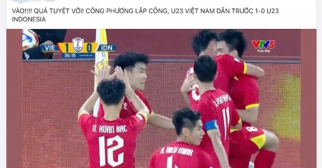Thắng U23 Indonesia, dân mạng: "Việt Nam vô địch, 