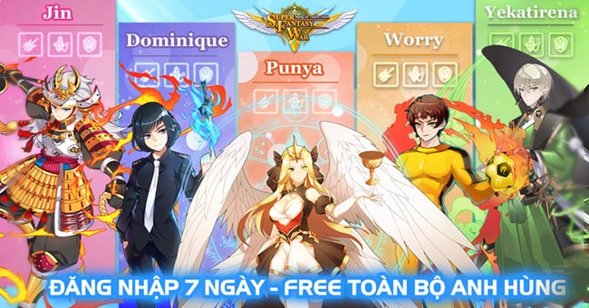 Super Fantasy War – Mộng Ảo Thánh Chiến tặng 456 giftcode khủng