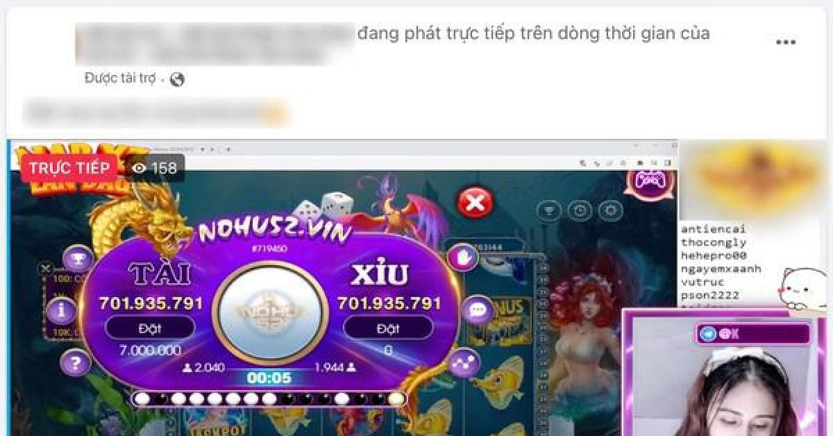 Quảng cáo cờ bạc hiển thị tràn lan trên Facebook