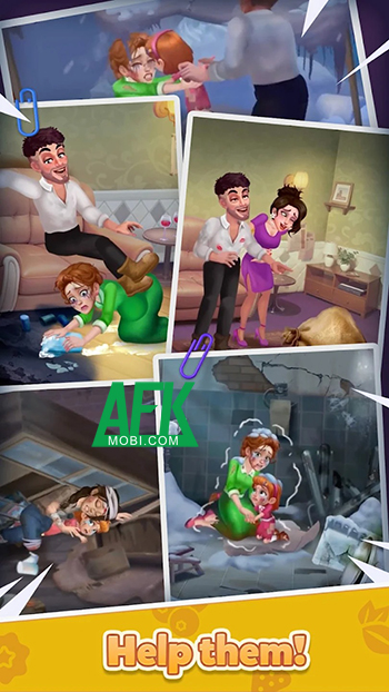 Trợ giúp những nhân vật khốn khổ trong game giải đố Family Life: Match Story