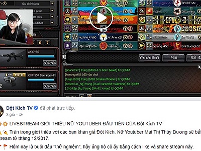 Đột Kích: Tiểu La trở thành nữ Youtuber đầu tiên gia nhập team