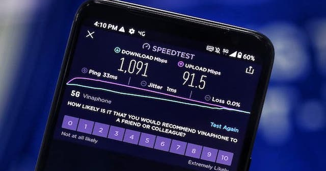 Mạng 5G thử nghiệm thương mại tại TP.HCM: Siêu tốc, tải file 3,19GB trong bao lâu?