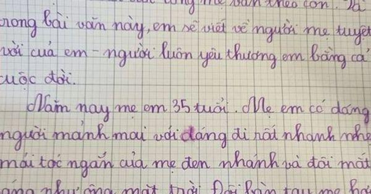 Bài văn cậu bé viết tặng người mẹ bệnh tật khiến cộng đồng mạng cay mắt