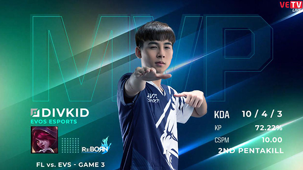 [VCS Mùa Xuân 2020 Tuần 1 Ngày 1] FL 1-2 EVS: Divkid tỏa sáng với Pentakill, EVOS có ngày ra quân thuận lợi