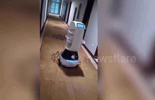 Giữa đại dịch, dân Trung Quốc dùng robot để giao đồ ăn cho người bệnh bị cách ly