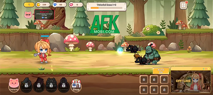 Nhập vai cô nàng VTuber bị xuyên không vào trò chơi diện tử trong game VTuber: Idle RPG