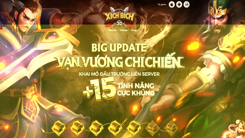 Xích Bích 3D tặng Giftcode, tung ra vô vàn ưu đãi nhân Big Update 2.1