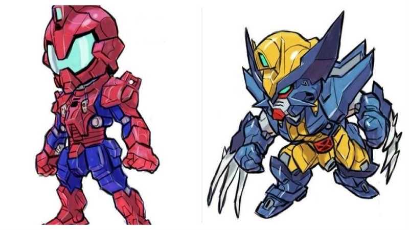 Sẽ thế nào khi Dị Nhân và Siêu anh hùng Marvel pha máu... Gundam?