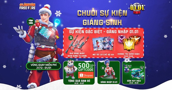 Lâu lâu Free Fire mới tặng skin miễn phí vĩnh viễn, game thủ chỉ cần vào game là nhận được