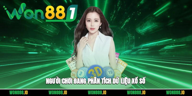 Người chơi đang phân tích dữ liệu xổ số